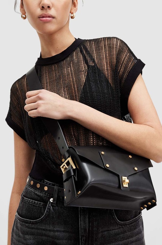 Δερμάτινη τσάντα AllSaints MIRO SATCHEL W004XA