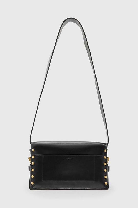 AllSaints torebka skórzana MIRO SATCHEL W004XA czarny AW24