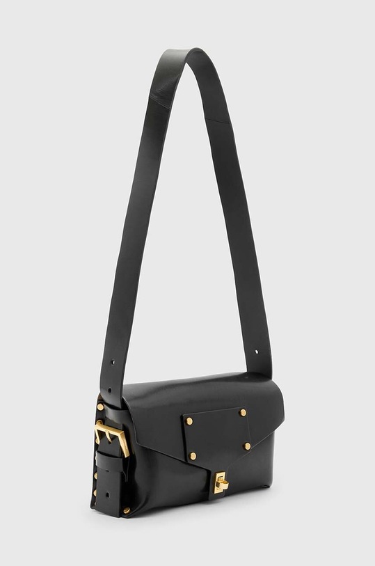 Akcesoria AllSaints torebka skórzana MIRO SATCHEL W004XA czarny