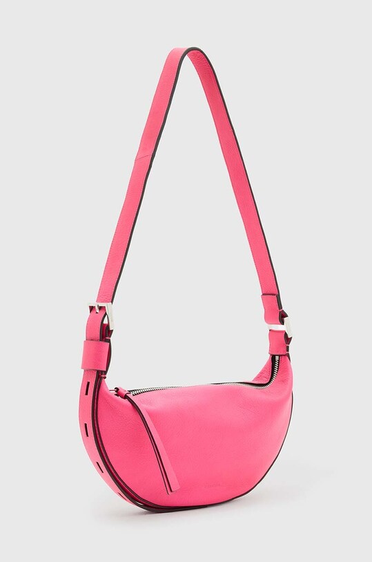 Accesorii AllSaints poseta de piele HALF MOON WB720Z roz