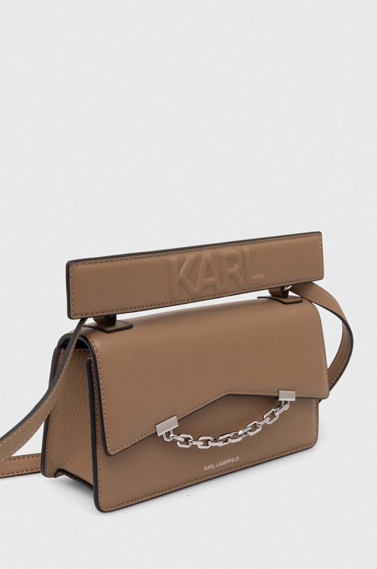 Akcesoria Karl Lagerfeld torebka skórzana 245W3028 brązowy