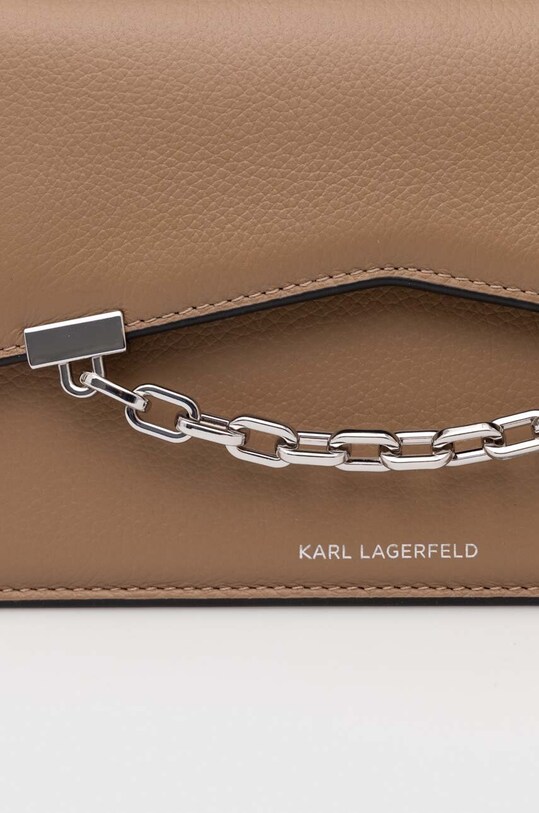 Шкіряна сумочка Karl Lagerfeld 245W3028 коричневий