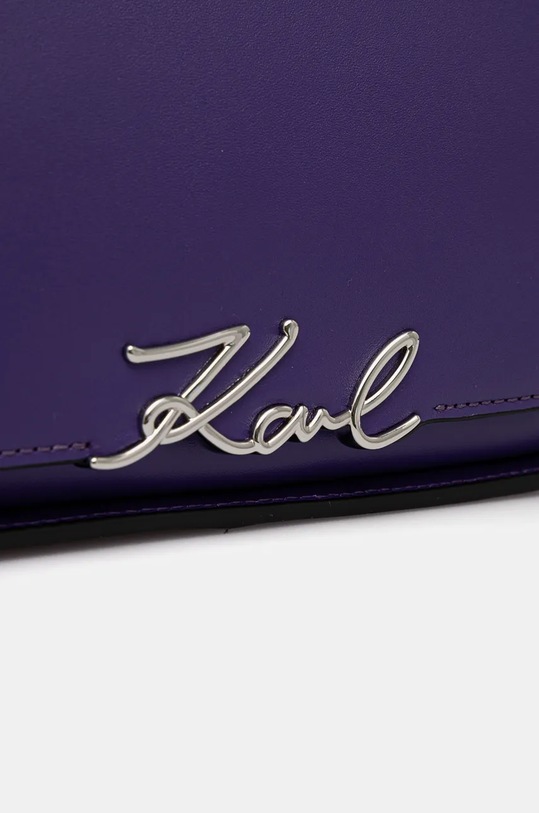 Kožená kabelka Karl Lagerfeld fialová 245W3043