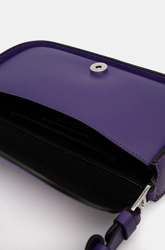 Шкіряна сумочка Karl Lagerfeld 245W3043 фіолетовий