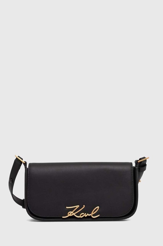 Karl Lagerfeld poseta de piele nu incape in A4 negru 245W3043