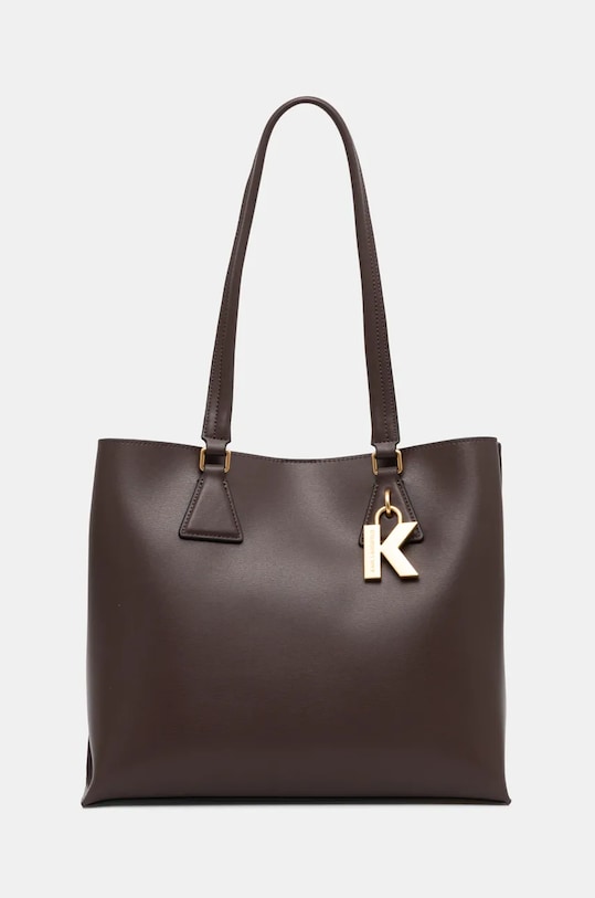 Karl Lagerfeld torebka skórzana skóra licowa biały 245W3046