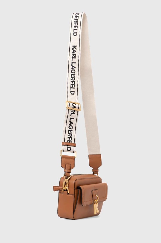 Karl Lagerfeld torebka skórzana 245W3047 brązowy AW24