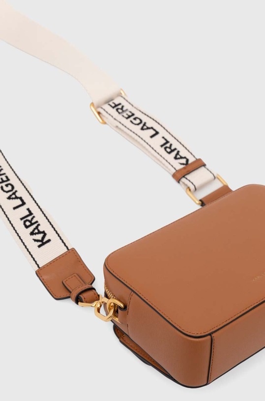Akcesoria Karl Lagerfeld torebka skórzana 245W3047 brązowy