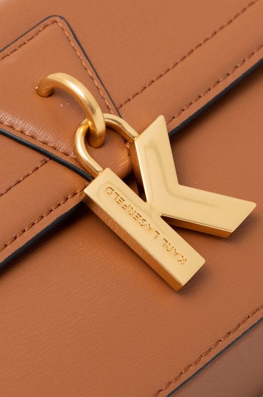 Karl Lagerfeld torebka skórzana 245W3047 brązowy