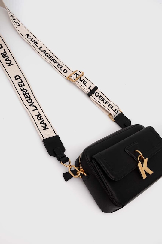 Karl Lagerfeld torebka skórzana czarny 245W3047