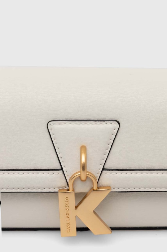 Kožená kabelka Karl Lagerfeld 245W3048 béžová