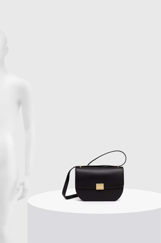 Kožená kabelka Karl Lagerfeld 245W3056 čierna