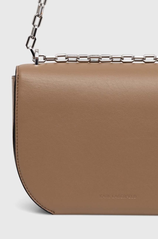 Doplnky Kožená kabelka Karl Lagerfeld 245W3057 hnedá