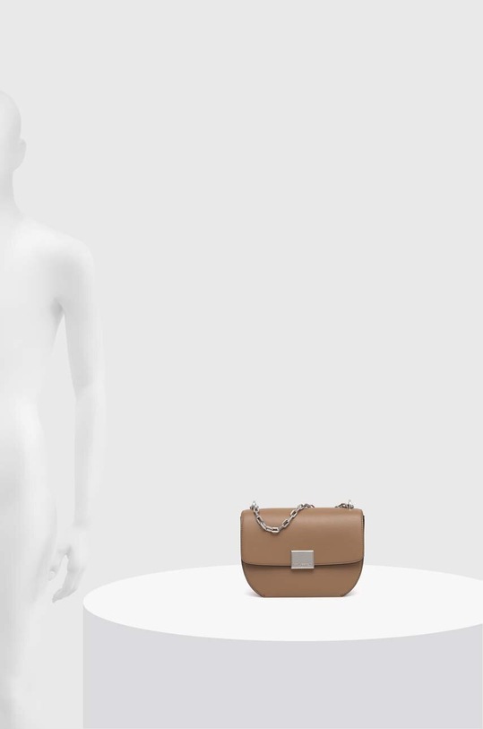 Kožená kabelka Karl Lagerfeld 245W3057 hnedá