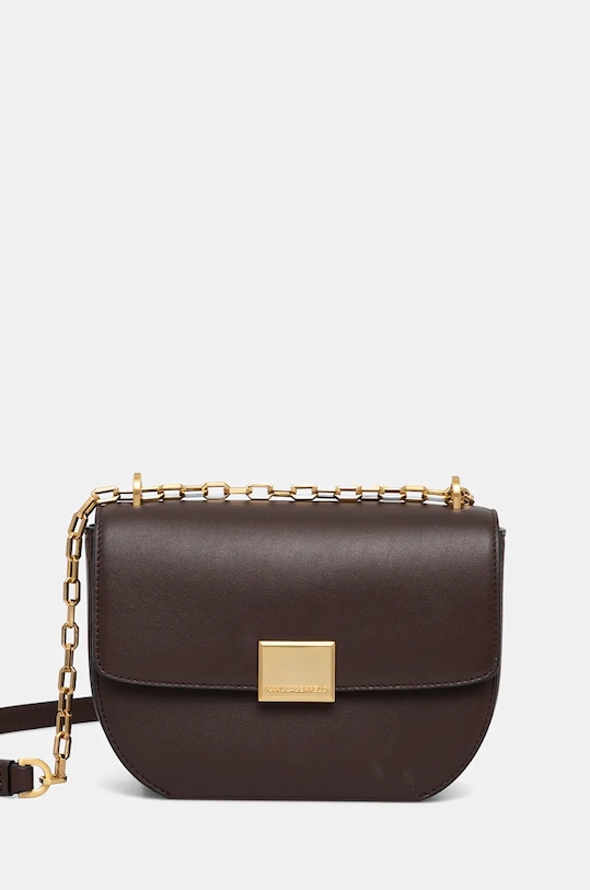 Kožená kabelka Karl Lagerfeld hnedá 245W3057
