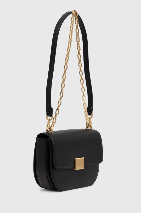 Karl Lagerfeld poseta de piele 245W3057 negru AW24