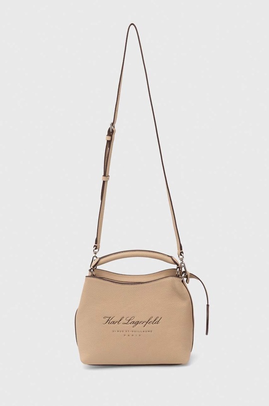 Karl Lagerfeld bőr táska 245W3074 bézs AW24