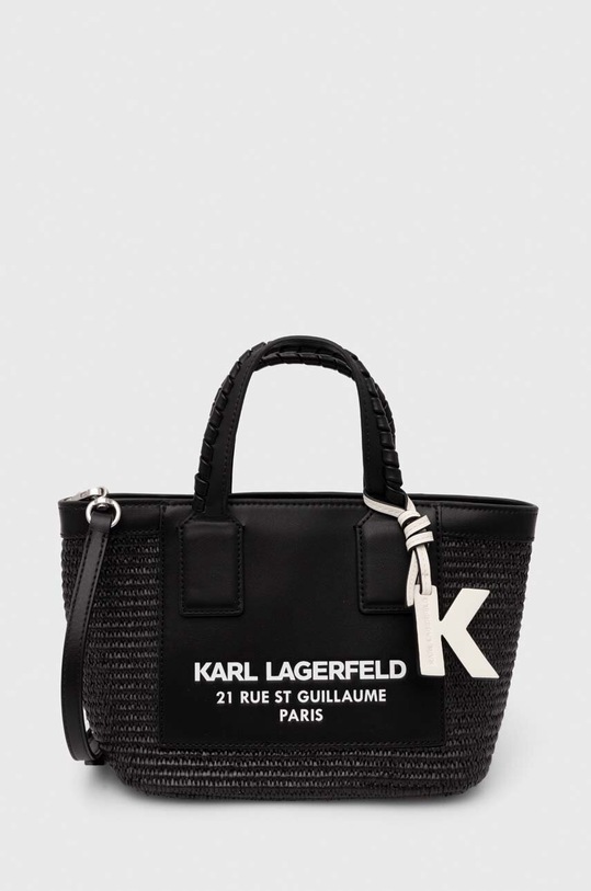 Kabelka Karl Lagerfeld hladký černá 245W3082
