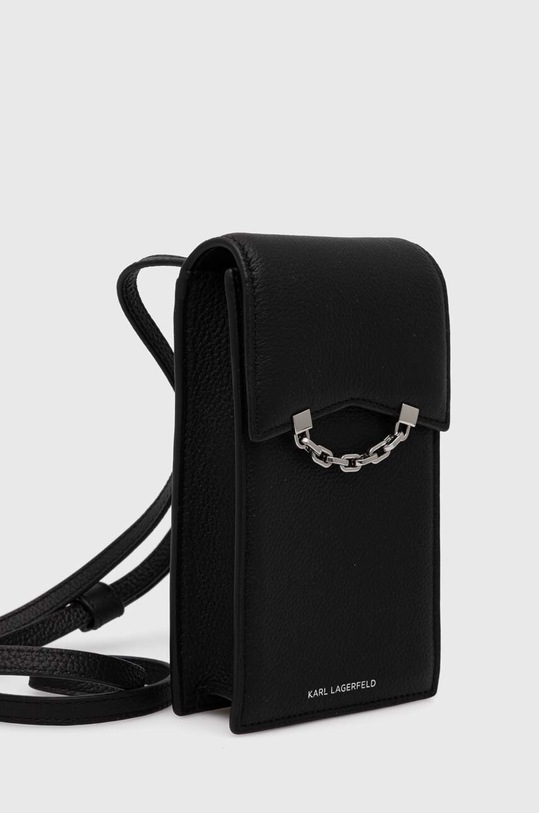 Kožený obal na telefón Karl Lagerfeld 245W3211 čierna AW24
