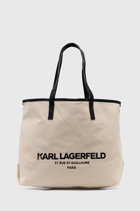 Kabelka Karl Lagerfeld nášivka béžová 245W3856