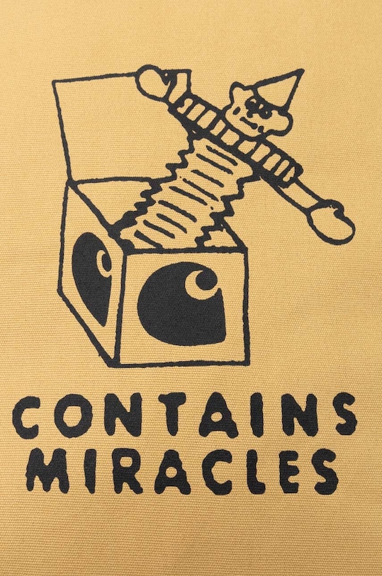 Бавовняна сумка Carhartt WIP Stamp Tote бежевий I033629.23FXX