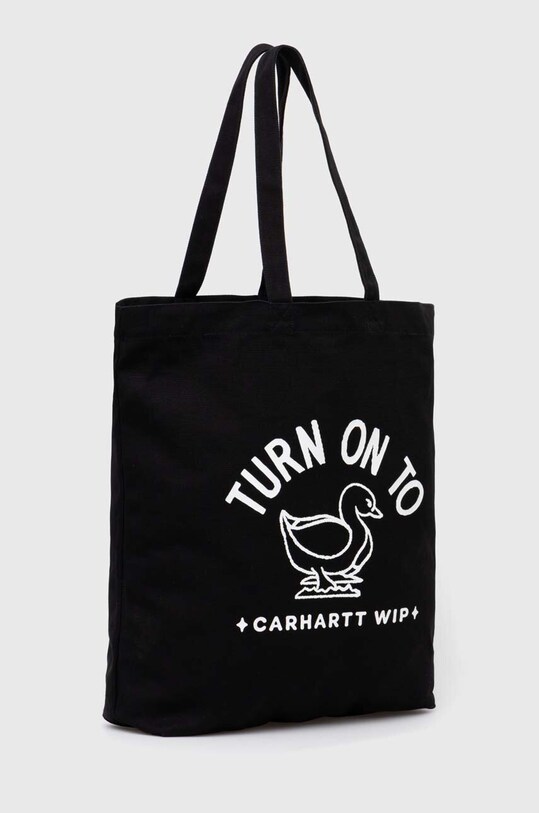Pamučna torba Carhartt WIP Stamp Tote I033629.0D2XX crna AW24