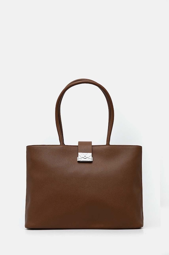 United Colors of Benetton torebka mieści A4 brązowy 6HKVDY05J