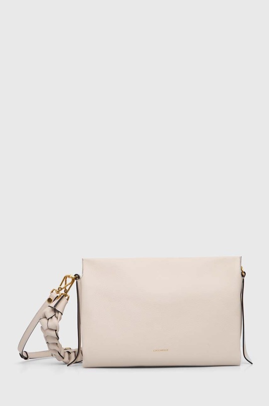 Kožená kabelka Coccinelle BOHEME GRANA DOUBLE přírodní kůže béžová E1.M50.19.02.01.S