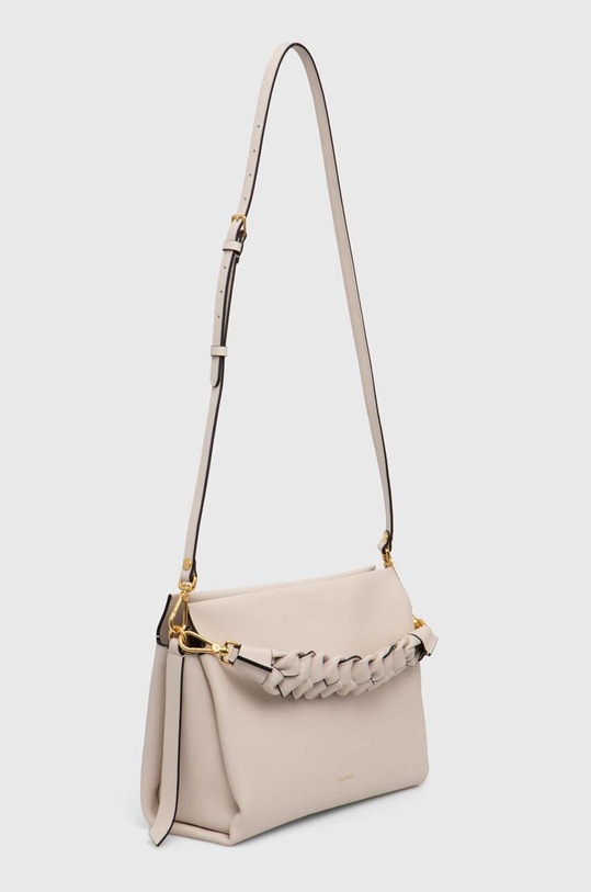 Kožená kabelka Coccinelle BOHEME GRANA DOUBLE E1.M50.19.02.01.S béžová AW24