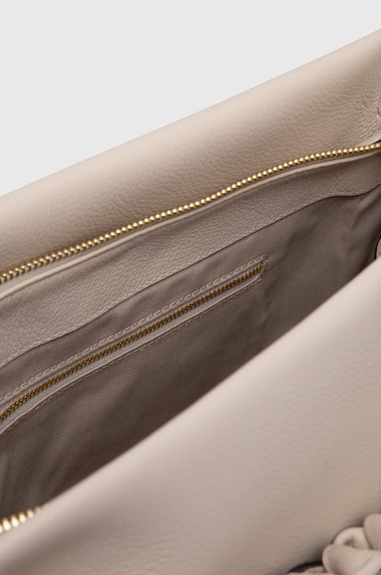 Kožená kabelka Coccinelle BOHEME GRANA DOUBLE E1.M50.19.02.01.S béžová