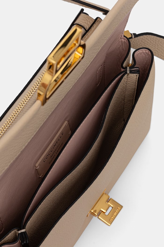 Kožená kabelka Coccinelle ARLETTIS E1.MD5.12.08.01 béžová