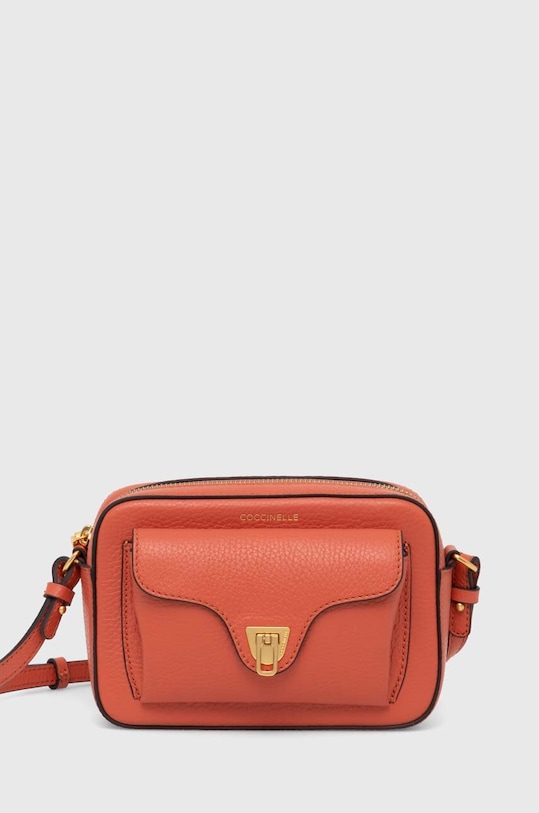 Coccinelle torebka skórzana Beat Soft skóra licowa pomarańczowy E1.MF6.55.04.01.S