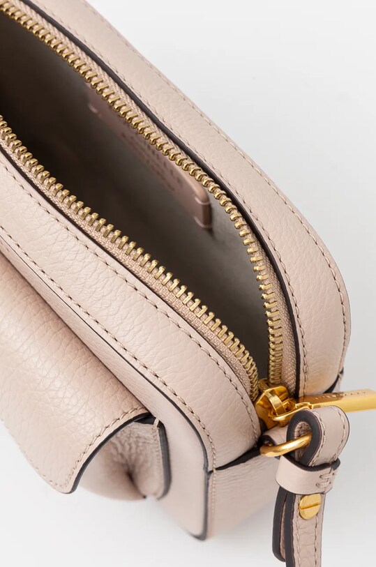 Kožená kabelka Coccinelle COCCINELLE BEAT SOFT E1.MF6.55.04.01.S béžová