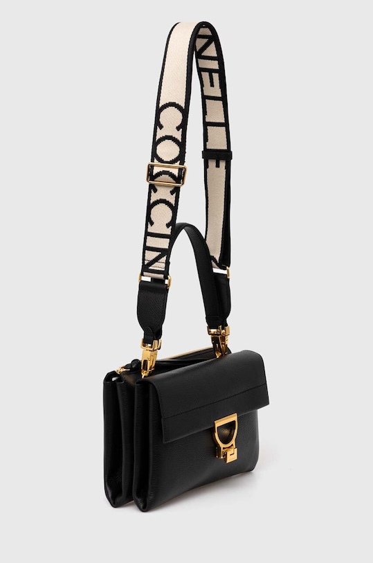 Coccinelle torebka skórzana ARLETTIS SIGNATURE E1.ND8.12.08.01 czarny AW24