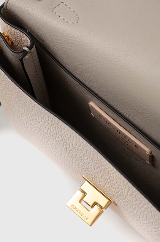 Coccinelle torebka skórzana ARLETTIS SIGNATURE E1.ND8.19.03.01.S beżowy