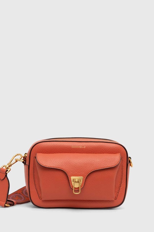 Coccinelle torebka skórzana BEAT SOFT RIBB wzorzyste pomarańczowy E1.NOF.15.02.01.S