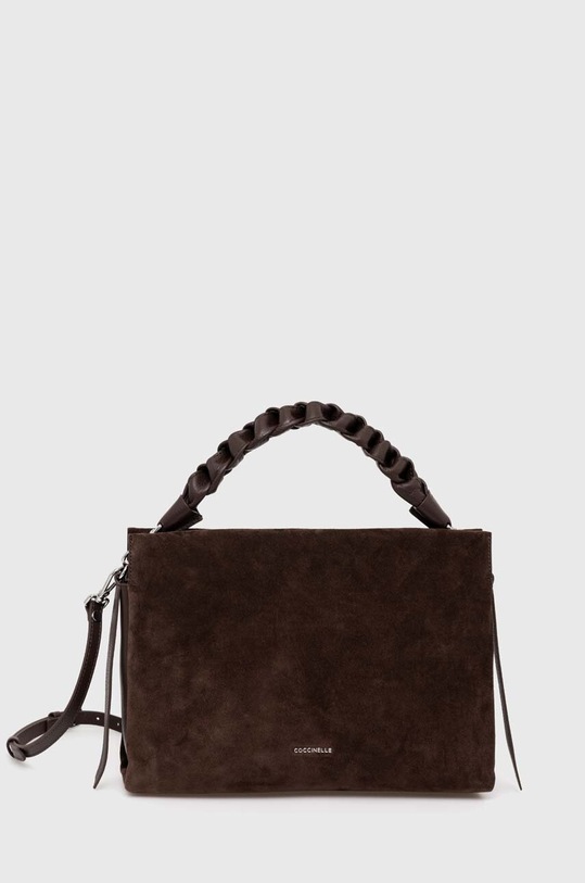 Coccinelle geanta de mana din piele intoarsa BOHEME SUEDE BIMATERIAL uni maro E1.P6P.19.02.01.S