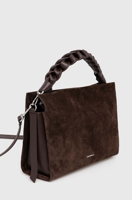 Coccinelle geanta de mana din piele intoarsa BOHEME SUEDE BIMATERIAL E1.P6P.19.02.01.S maro AW24