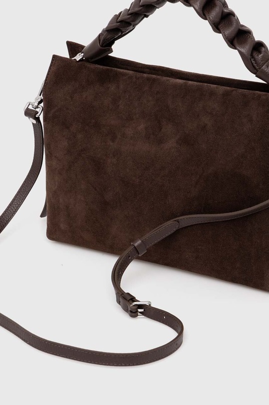 Coccinelle geanta de mana din piele intoarsa BOHEME SUEDE BIMATERIAL maro E1.P6P.19.02.01.S