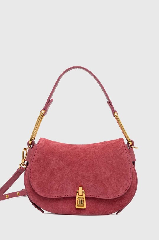 Δερμάτινη τσάντα Coccinelle COCCINELLEMAGIE SUEDE BIM λείο δέρμα ροζ E1.PQS.58.01.01.S