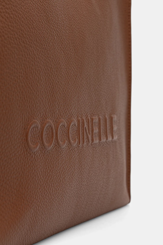 Кожена чанта Coccinelle COCCINELLEMYRTHA MAXI LOG кафяв E1.QBB.18.01.01