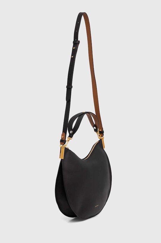 Usnjena torbica Coccinelle COCCINELLESUNUP E1.QKF.13.01.01 črna AW25