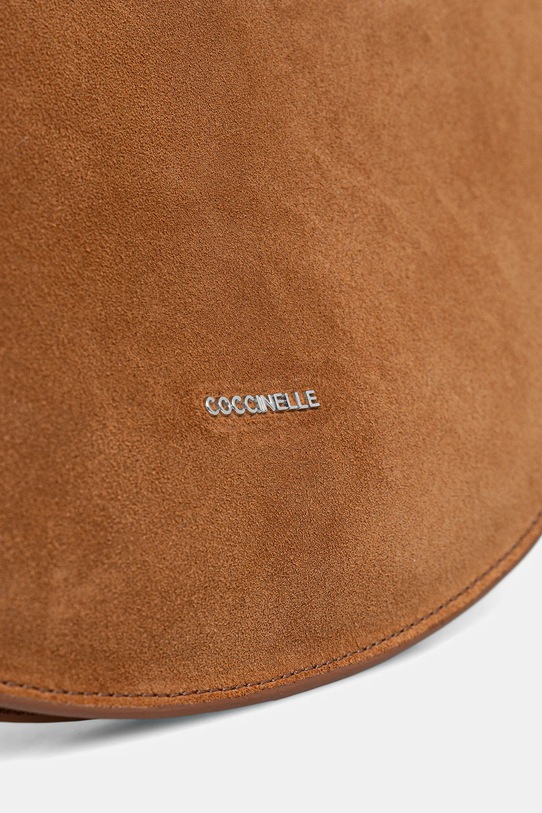 Coccinelle torebka zamszowa COCCINELLESUNUP SUEDE brązowy E1.QKG.13.01.01