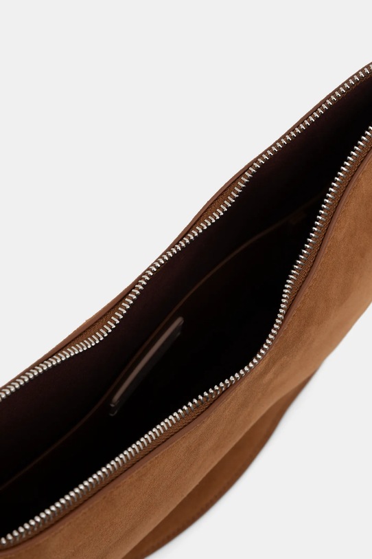 Coccinelle torebka zamszowa COCCINELLESUNUP SUEDE E1.QKG.13.01.01 brązowy