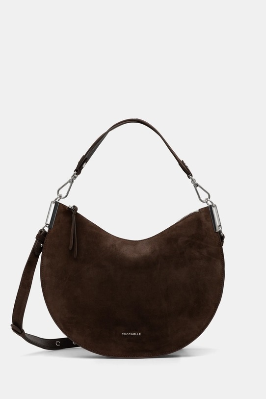 Semišová kabelka Coccinelle COCCINELLESUNUP SUEDE semišová kůže hnědá E1.QKG.13.02.01