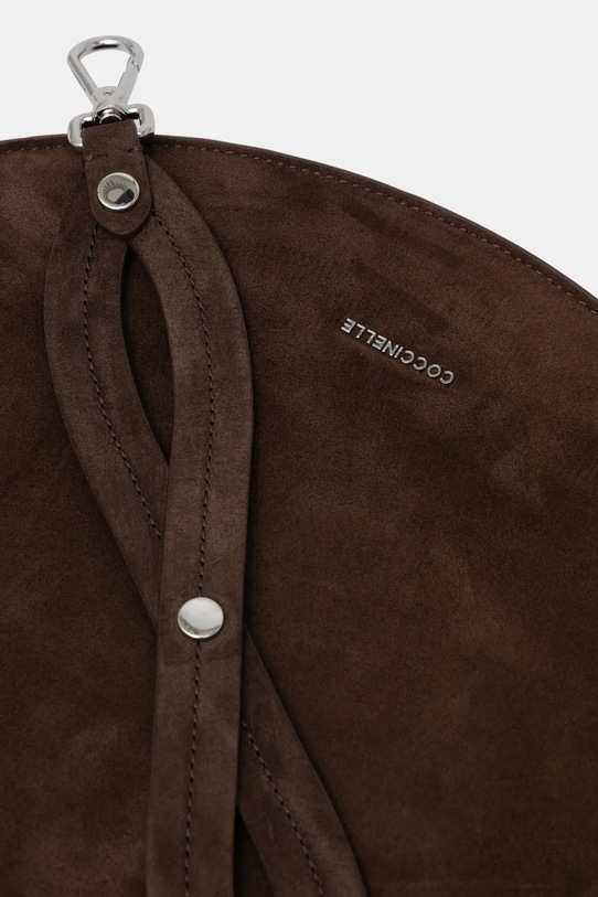 Semišová kabelka Coccinelle COCCINELLESUNUP SUEDE hnědá E1.QKG.13.02.01