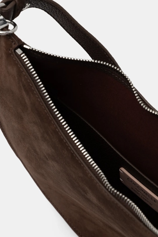 Semišová kabelka Coccinelle COCCINELLESUNUP SUEDE E1.QKG.13.02.01 hnědá