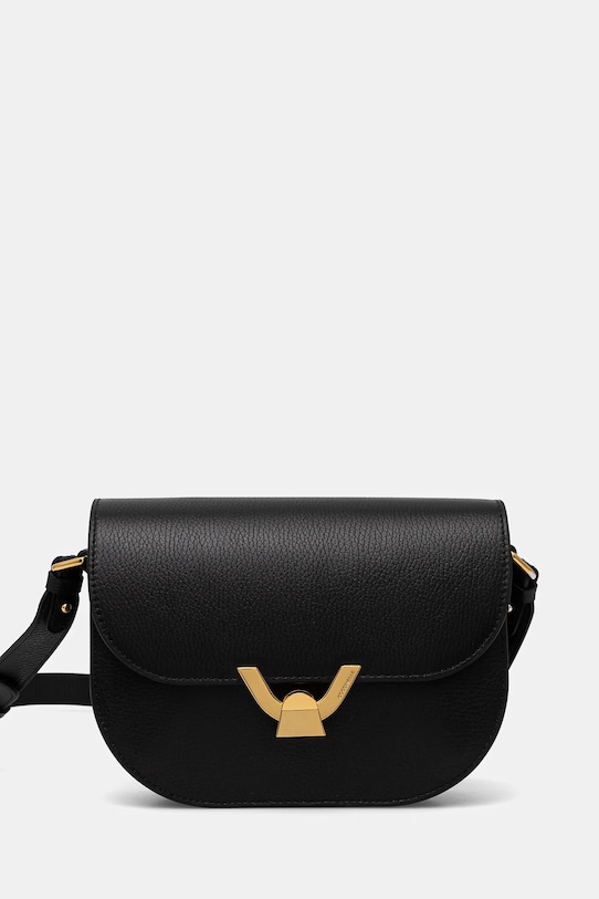 Coccinelle geantă de piele COCCINELLEDEW negru E1.QTF.15.03.01