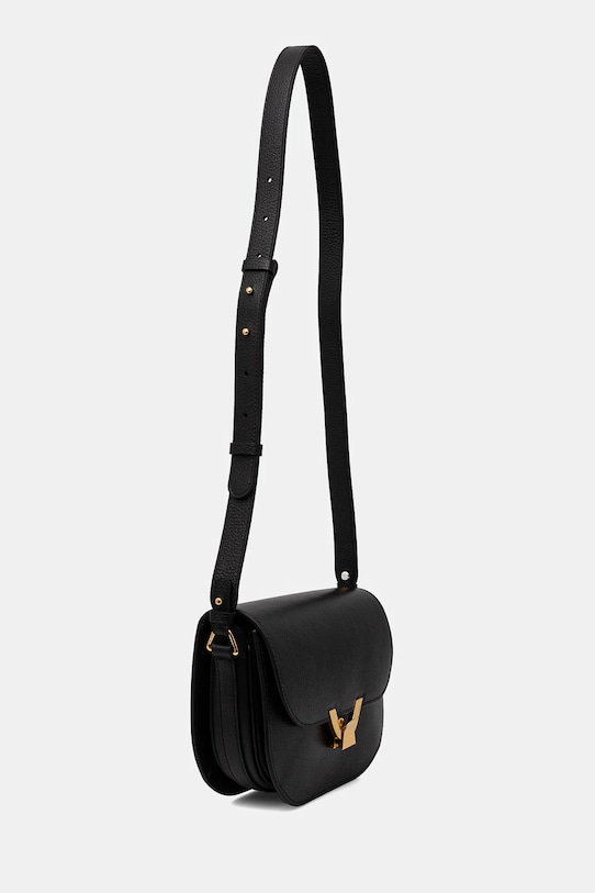 Coccinelle geantă de piele COCCINELLEDEW E1.QTF.15.03.01 negru SS25