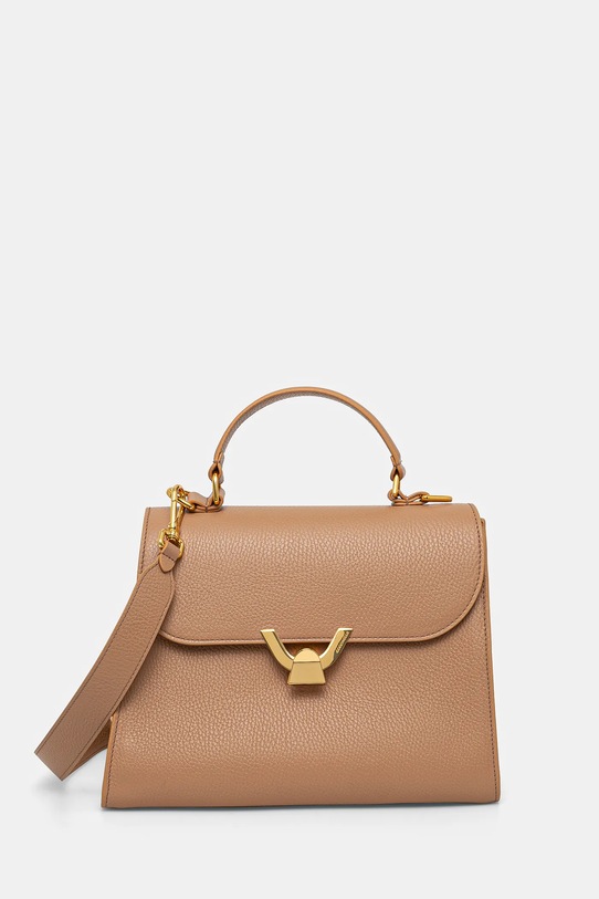 Coccinelle torebka skórzana COCCINELLEDEW skóra licowa beżowy E1.QTF.18.02.01